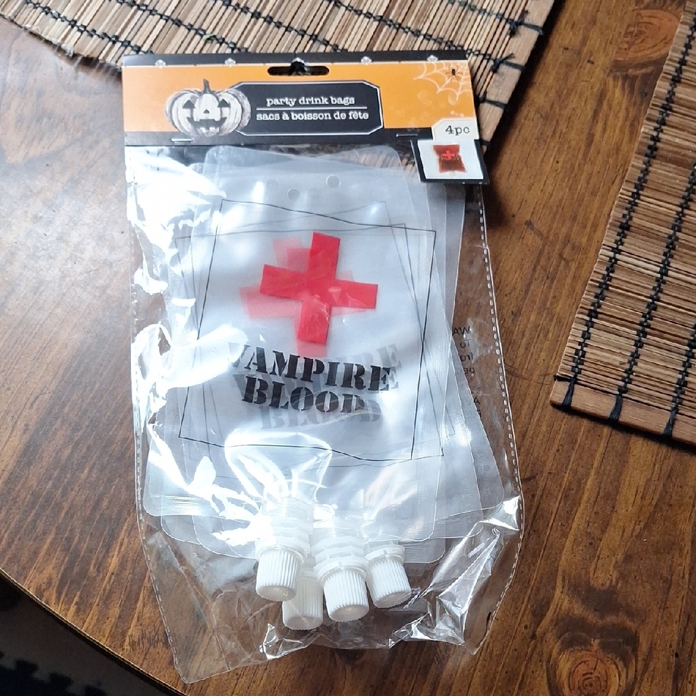 Vampire Drink Blood Bags for Halloween Fun